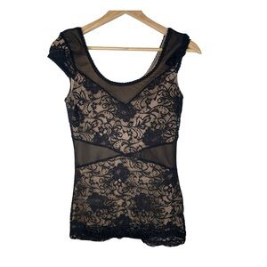 Emma’s Closet Black Lace Overlay Top